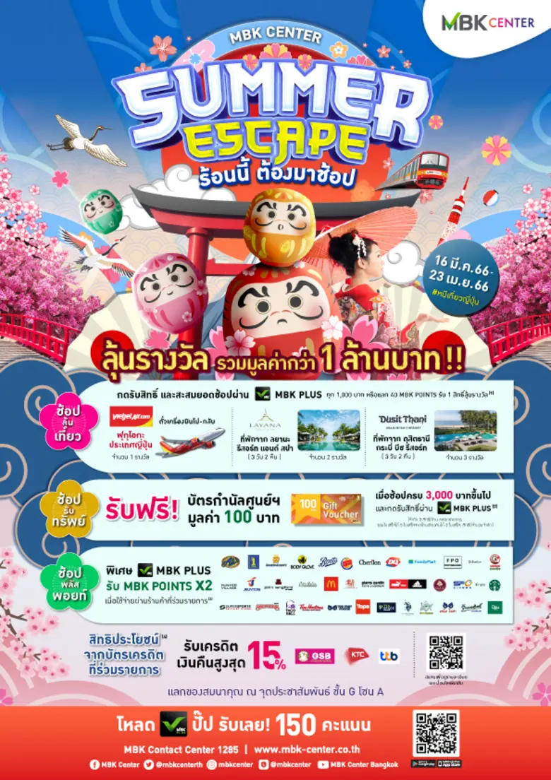 4 ศูนย์การค้าในเครือเอ็ม บี เค ได้แก่ เอ็...