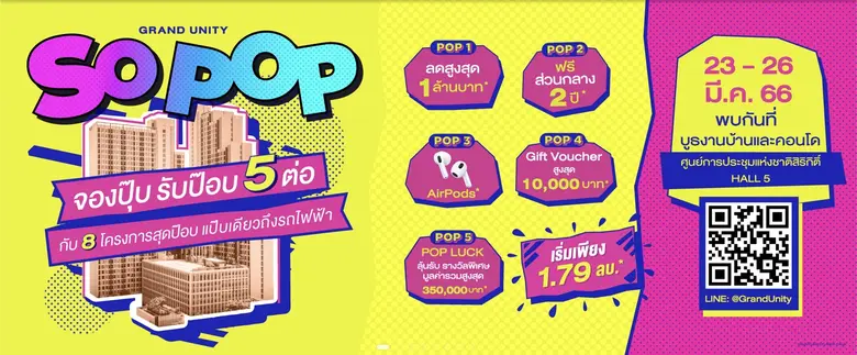 แกรนด์ ยูนิตี้ ขานรับแรงบวกตลาดอสังหาฯ ขนคอนโดมิเนี...