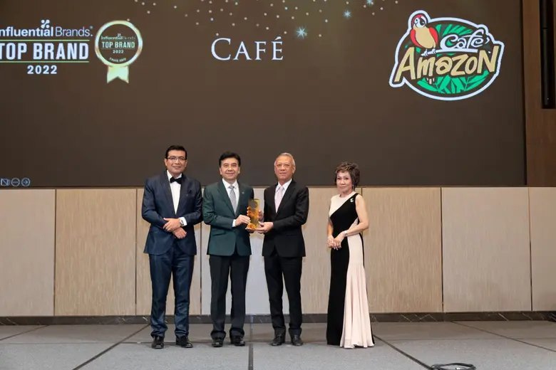 พีทีที สเตชั่น - คาเฟ่ อเมซอน คว้ารางวัล Influential Brands Award 2022 แบรนด์ที่ทรงอิทธิพลต่อผู้บริโภคมากที่สุดแห่งปี