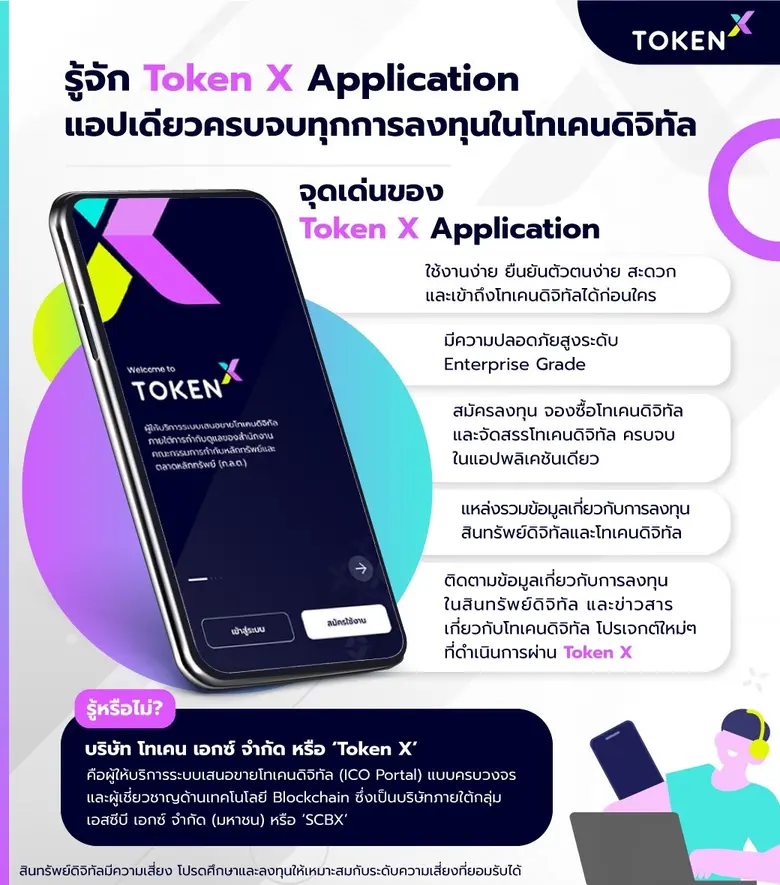 "Token X" ทะยานสู่โลกการเงินแห่งอนาคตเต็มรูปแบบ เปิดตัว "Token X Application" แอปพลิเคชันให้บริการ ICO Portal ชูโอกาสการลงทุนรูปแบบใหม่ในโทเคนดิจิทัล