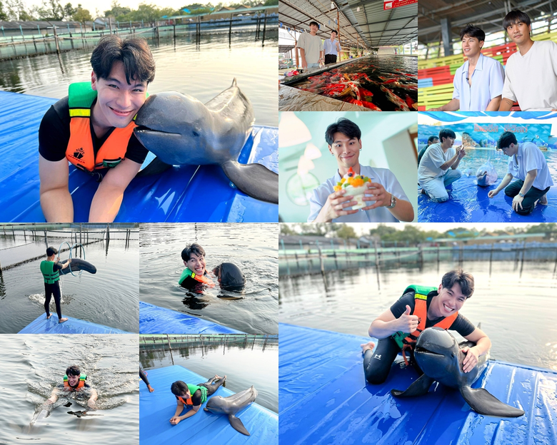"ป๊อด" ฟิตจัด ไม่ไล่ไม่เลิก! ฟินคูณ 2 ควงน้องเล่นน้ำ