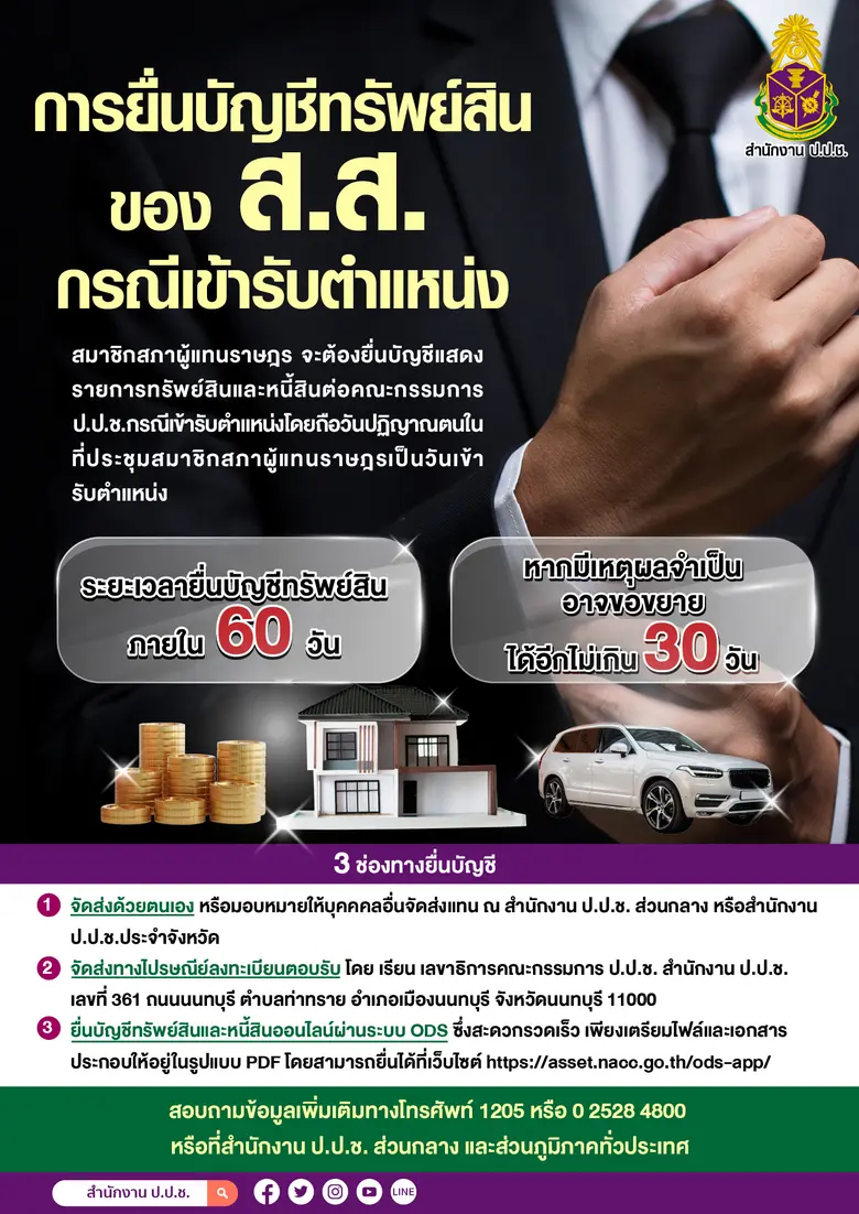 สำนักงาน ป.ป.ช. ประชาสัมพันธ์ สมาชิกสภาผู้แทนราษฎร ...