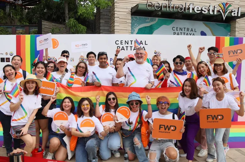 FWD Insurance proudly supports Pattaya International Pride Festival 2023 and Pride Parade, celebrating diversity and equality