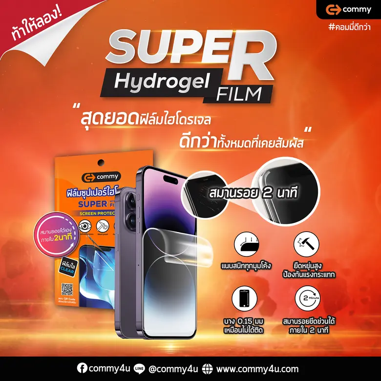เจาะ 5 ไฮไลท์ ซูเปอร์ ไฮโดรเจล ฟิล์ม ฟิล์มกันรอยสาย "คุ้ม"
