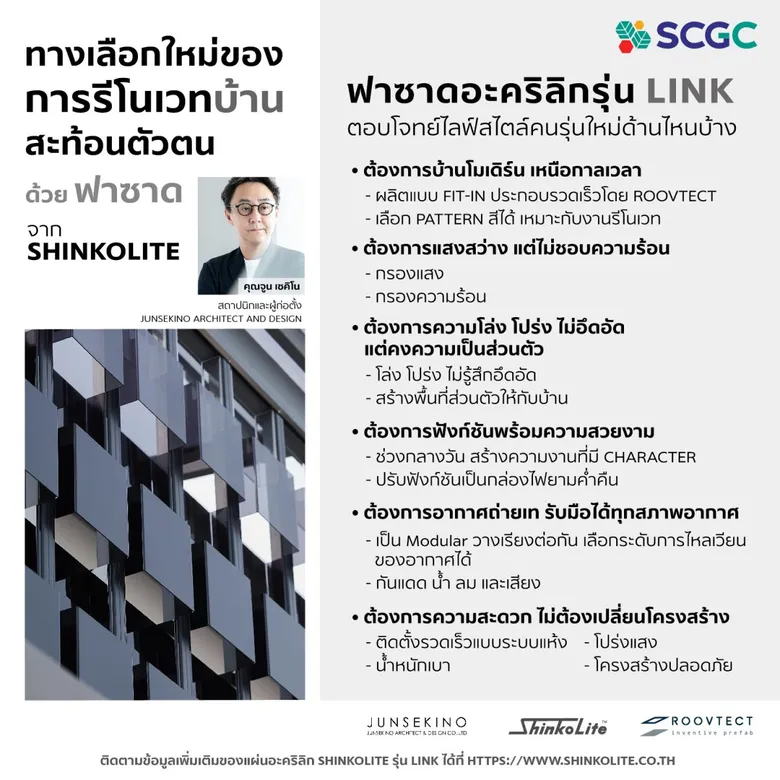 ทางเลือกใหม่ของการรีโนเวทบ้าน พลิกโฉมสวยและเร็ว สะท้อนตัวตนด้วยฟาซาด Shinkolite ตอบไลฟ์สไตล์คนรุ่นใหม่อย่างลงตัว