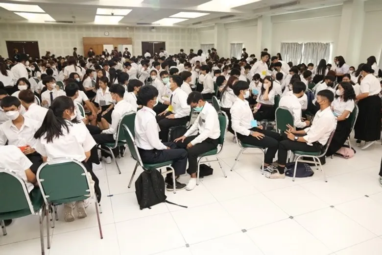 คณะครุศาสตร์ฯ มจพ. จัดงานปฐมนิเทศและอบรมจริยธรรมนักศึกษาใหม่ ปี'66