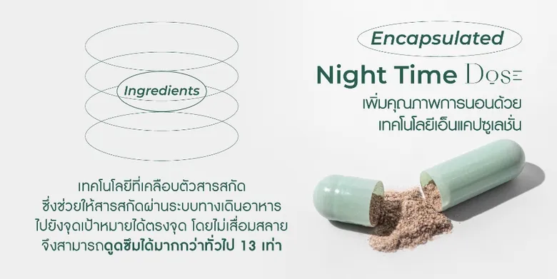 แนะนำ "Night Time Dose" ผลิตภัณฑ์เสริมอาหาร ช่วยการนอนหลับ โดย บริษัท เบรนโนเวชั่น จำกัด