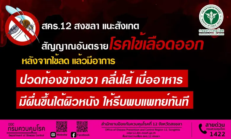 สถานการณ์โรคไข้เลือดออกในประเทศพบจำนวนผู้...