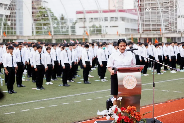 มจพ.จัดพิธีกล่าวสัตย์ปฏิญาณและรับขวัญประดู่แดง ประจำปีการศึกษา พ.ศ. 2566