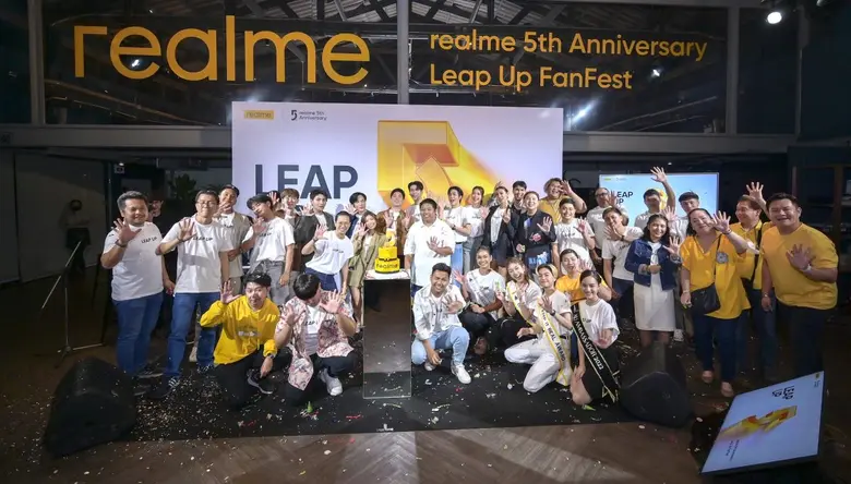 ครบรอบ 5 ปีแห่งความสำเร็จ! realme จัดงาน Fanfest เฉลิมฉลองเพื่อเรียลแฟนตัวจริง พร้อมประกาศกลยุทธ์ใหม่ภายใต้คอนเซ็ปต์ "LEAP UP"