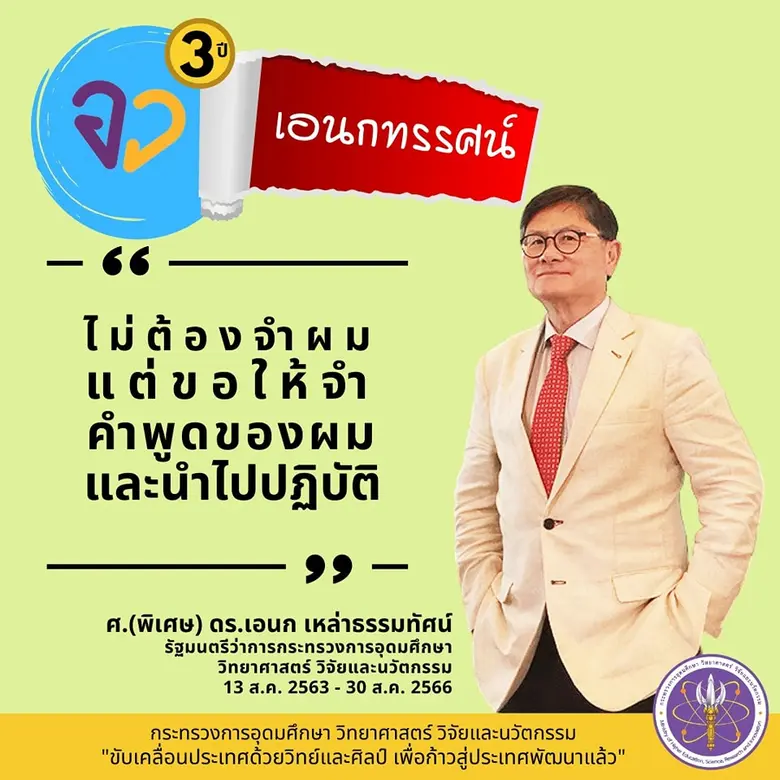 วว. ร่วมพิธีอำลาตำแหน่ง "ดร.เอนก เหล่าธรรมทัศน์" รัฐมนตรีว่าการกระทรวง อว.