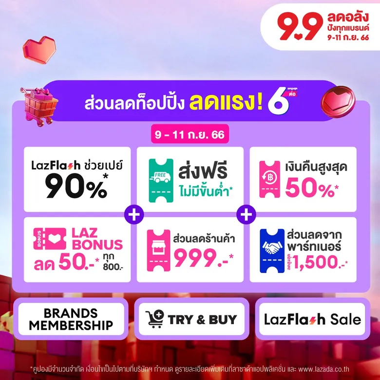 ลาซาด้า 9.9 ลดอลัง ปังทุกแบรนด์ ยกขบวนสินค้าแบรนด์แท้ เสิร์ฟดีลลดจุใจ พร้อมกิจกรรมสุดเอ็กซ์คลูซีฟ HOUSE OF LazBEAUTY 9.9 เอาใจนักช้อปสายบิวตี้