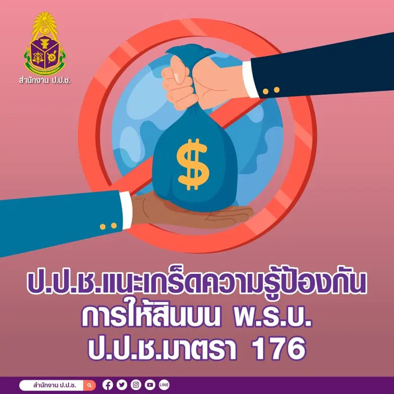 ป.ป.ช.แนะเกร็ดความรู้ป้องกันการให้สินบน พ.ร.บ. ป.ป.ช.มาตรา 176