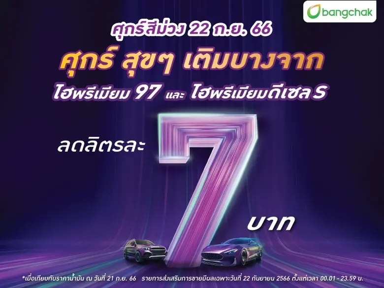 วันนี้วันเดียว บางจากท้าให้ลอง! เติมน้ำมันไฮพรีเมียมเฉพาะศุกร์ที่ 22ก.ย.นี้ ลดลิตรละ7บาท