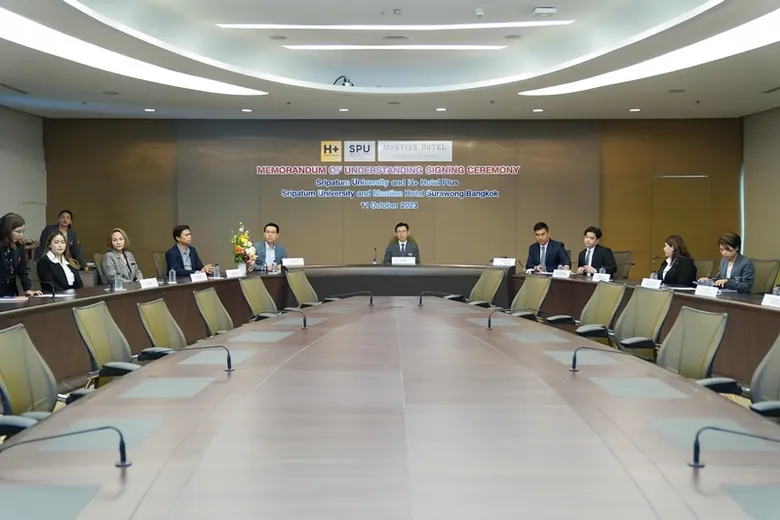 SPU จับมือ บริษัท Hotel Plus และ โรงแรมมณเฑียร สุรวงศ์ MOU มุ่งส่งเสริมและสนับสนุนนักศึกษาสหกิจศึกษาแบบเชิงรุก หวังต่อยอดสหกิจศึกษานานาชาติ