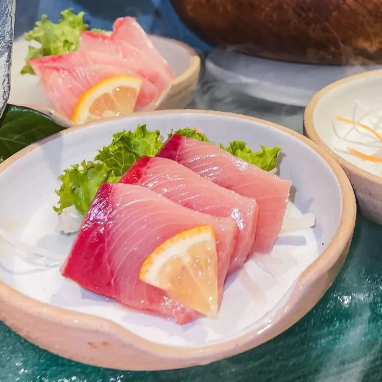 "Hamachi Sashimi" at the Emerald Coffee Shop