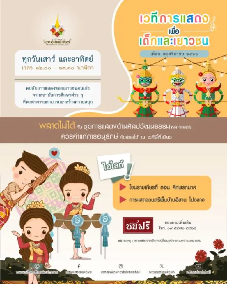 เวทีการแสดงเพื่อเด็กและเยาวชน อาคารนิทรรศ...