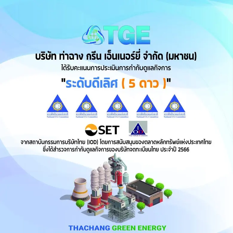 เพิ่งได้รับการประเมินคะแนน CGR เป็นปีแรก ...