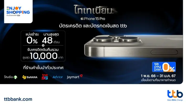 ทีเอ็มบีธนชาต หรือ ทีทีบี มอบสิทธิพิเศษสำ...