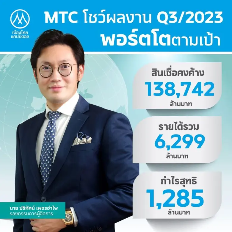 บมจ.เมืองไทย แคปปิตอล หรือ MTC เดินหน้าแผ...