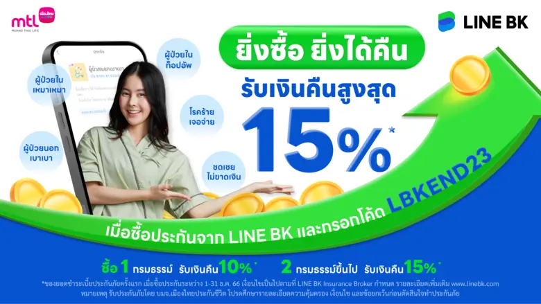 พิเศษสุดๆ ส่งท้ายปี เมื่อซื้อประกันบนช่องทาง LINE B...