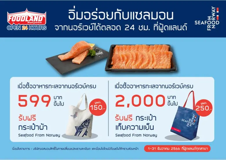 สาวกแซลมอนเตรียมอิ่มอร่อยกับแซลมอนจากนอร์...