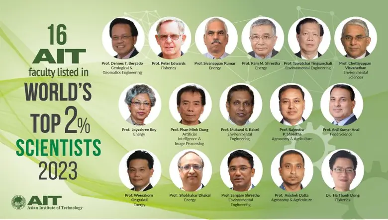 16 AIT Professors Recognized Among the World's Top Scientists