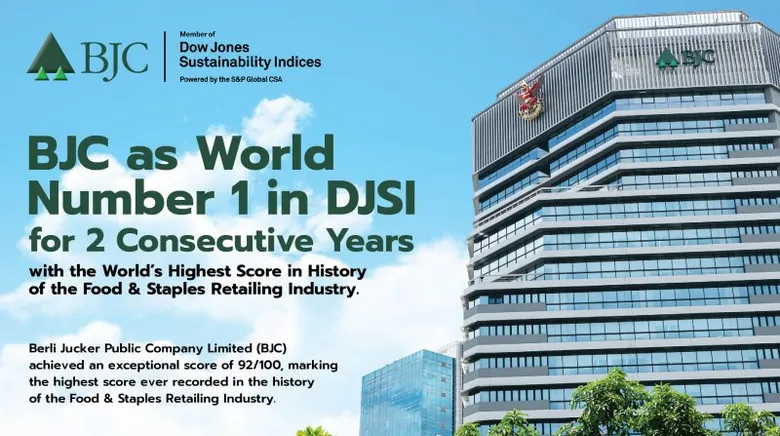 BJC Ranked Number 1 in DJSI for 2 Consecutive Years with the World's Highest Score in History of the Food & Staples Retailing Industry