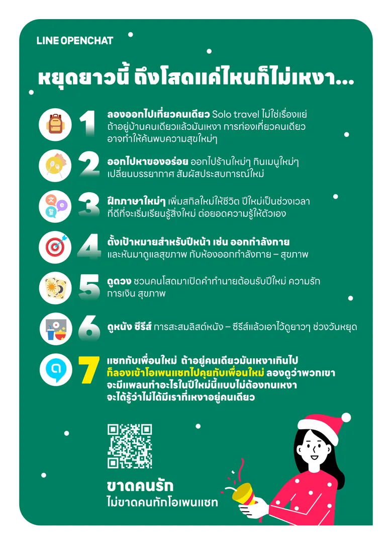 เปิดลิสต์ 7 กลุ่มห้อง LINE OpenChat ชวนคนโสดมาแฮงเอาท์ออนไลน์ เข้าคอมมูนิตี้รับหยุดยาวปีใหม่
