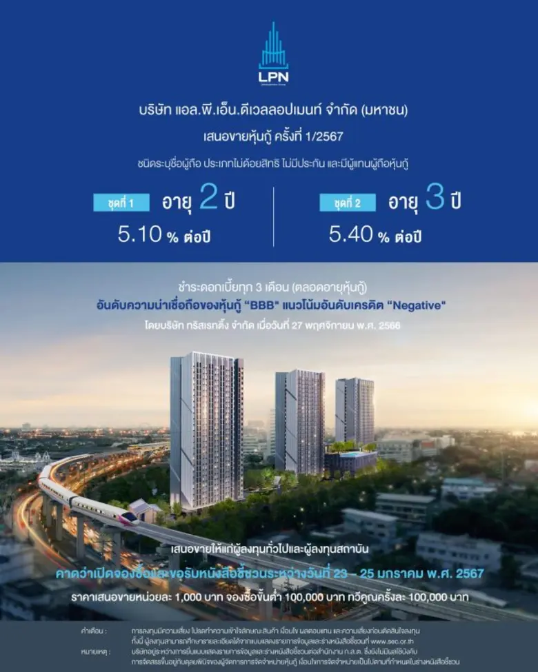 บริษัท แอล.พี.เอ็น.ดีเวลลอปเมนท์ จำกัด (มหาชน) ("บร...