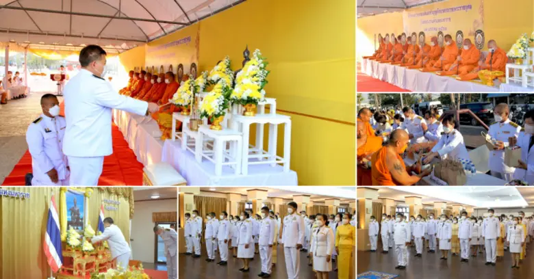 สำนักงานพัฒนาฝีมือแรงงานชัยนาท ร่วมพิธีสวดพระพุทธมนต์และทำบุญตักบาตรถวายพระราชกุศลเนื่องในวันพ่อขุนรามคำแหงมหาราช