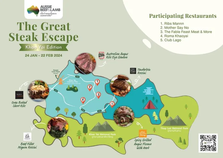 MLA hosts The Great Steak Escape II KHAO YAI EDITION celebrating excellent quality, diversity, and versatility of Aussie premium beef showcased by five top restaurants