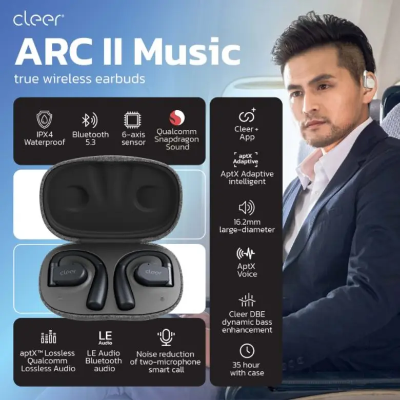 อาร์ทีบีฯ เสริมแกร่งตลาดหูฟัง ประเดิมเปิดตัวหูฟัง 2 รุ่น "ARC II MUSIC" และ "ARC II SPORT" จากแบรนด์ Cleer
