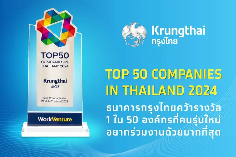 "กรุงไทย" 1 ใน 50 องค์กรที่คนรุ่นใหม่ อยากร่วมงานมากที่สุด