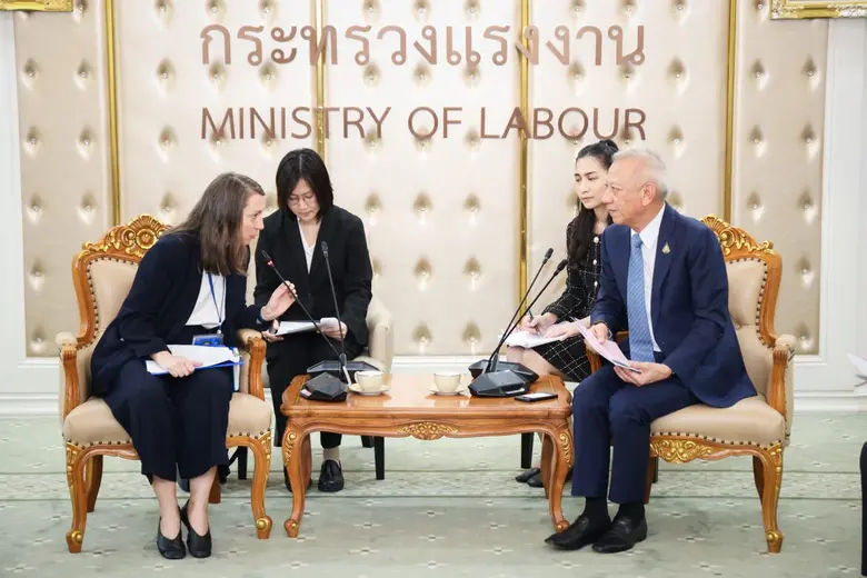 IOM ชม"พิพัฒน์" รมว.แรงงาน ดูแลคุ้มครองสวัสดิการแรงงานเท่าเทียมตามหลักสิทธิมนุษยชน ฝากดันแรงงานทักษะไทยส่งออกตลาดต่างประเทศ