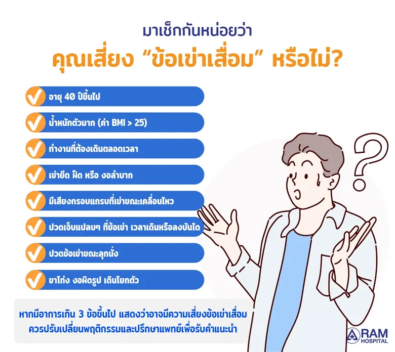 ระวัง! เข่าพังก่อนวัย.. เช็กสัญญาณเสี่ยง