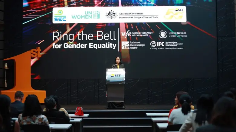 Thai capital market rings the bell on International Women's Day to call for investment in women