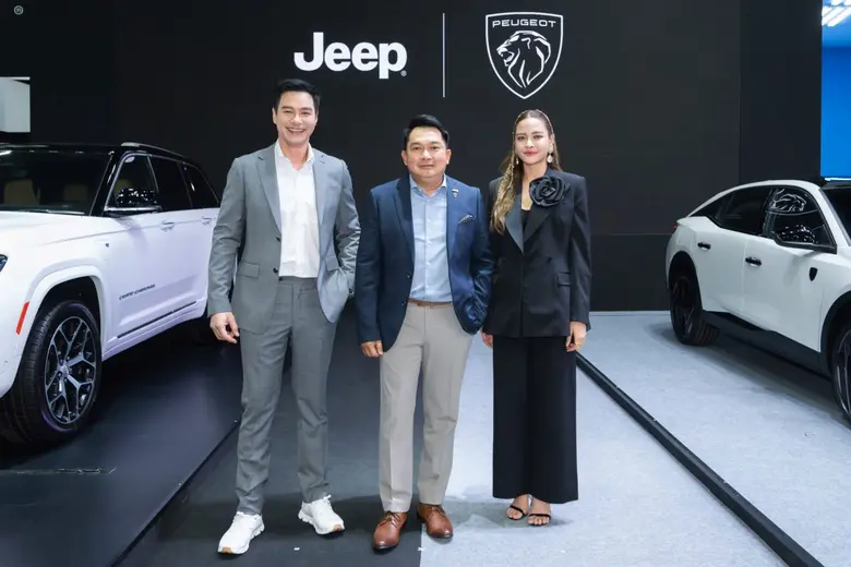 "เปอโยต์ และ จี๊ป" แบรนด์ยนตรกรรม 2 สัญชาติยักษ์ใหญ่ ชวน "ปีเตอร์ คอร์ป - ปุ๊กลุก" ร่วมงานเปิดโฉมใหม่รุ่นไฮไลท์สุดอลัง ในงาน บางกอก อินเตอร์เนชั่นแนล มอเตอร์โชว์ ครั้งที่ 45