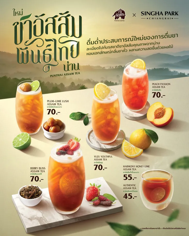 พันธุ์ไทย ผนึก สิงห์ปาร์ค เชียงราย บุกตลาดชาหมื่นล้านผ่านแคมเปญ "ชาอัสสัมพันธุ์ไทยน่าน" ทุ่มงบกว่า 10 ล้านบาท ดันยอดขายทะลุเป้า 20%