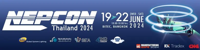 C.M.S. Korea Trade เชิญร่วมงานเจรจาธุรกิจกับผู้ประกอบการจากเกาหลีใต้กลุ่มธุรกิจสินค้าอุตสาหกรรมชิ้นส่วนอิเล็กทรอนิกส์ และเทคโนโลยี ในงาน Nepcon Thailand 2024 วันที่ 19-22 มิถุนายน 2567 ณ ไบเทค บางนา