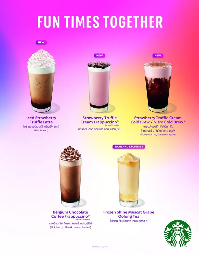 สตาร์บัคส์ ประเทศไทย นำเสนอเครื่องดื่มใหม...