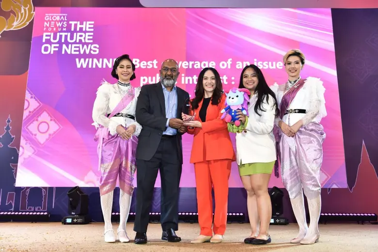 ไทยพีบีเอสรับรางวัล Best coverage of an i...
