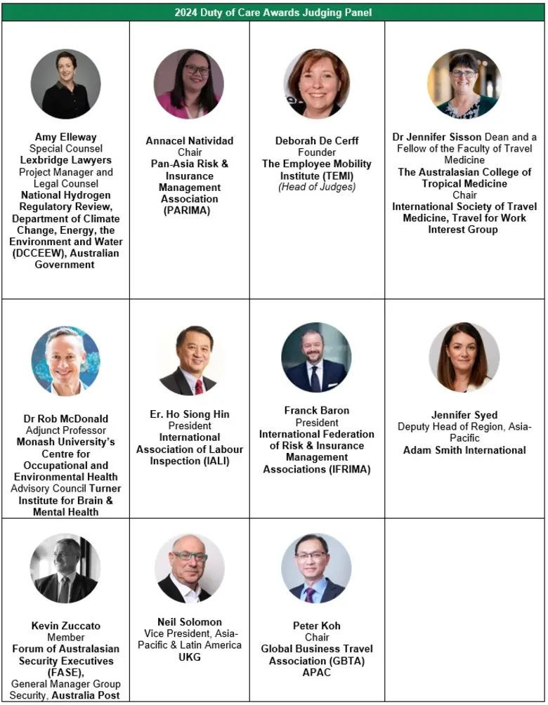 LEADING CHANGE FOR A RE-IMAGINED FUTURE RECOGNISING ORGANISATIONS FOR THEIR EXCEPTIONAL DUTY OF CARE INITIATIVES