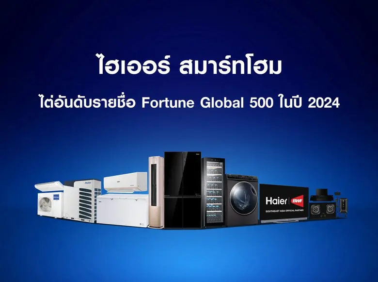 ไฮเออร์ สมาร์ทโฮม ได้รับการจัดอันดับธุรกิ...