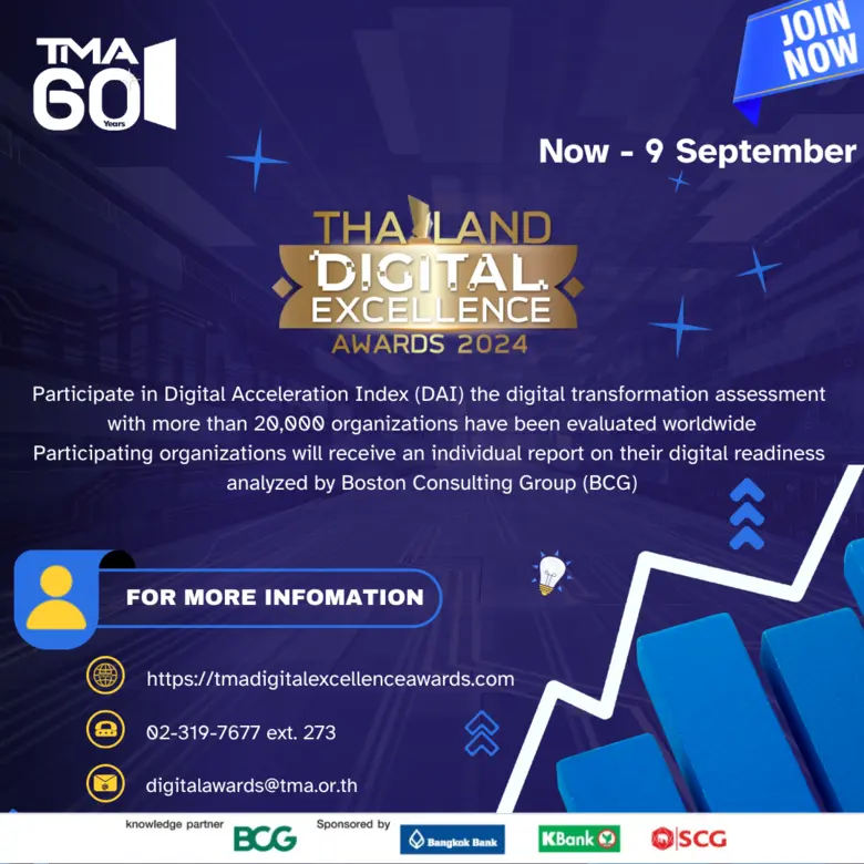 TMA ขอเชิญชวนองค์กรเข้าร่วมทำ DAI Digital...