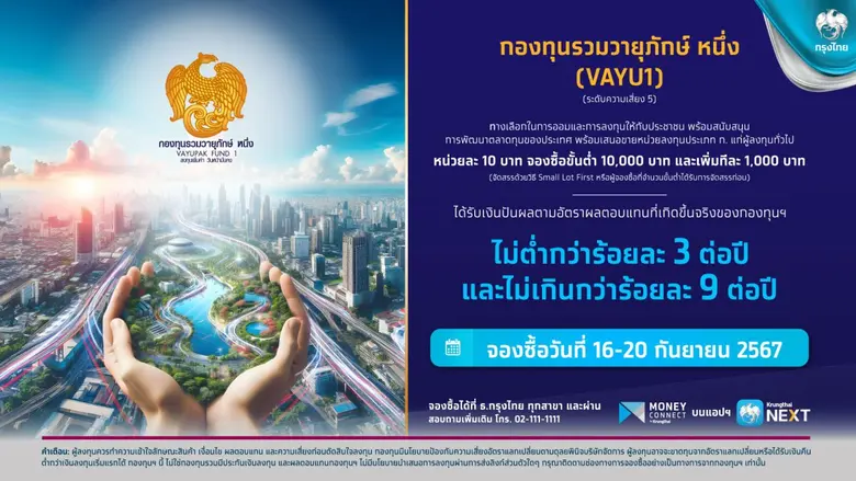 ธนาคารกรุงไทย เปิดจองซื้อหน่วยลงทุนของกอง...
