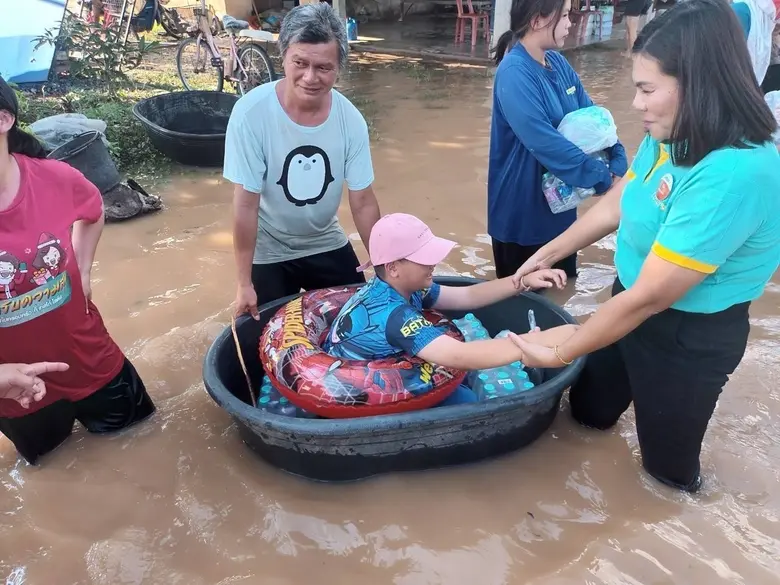 จากสถานการณ์น้ำจากแม่น้ำโขงสูงกว่าระดับวิ...