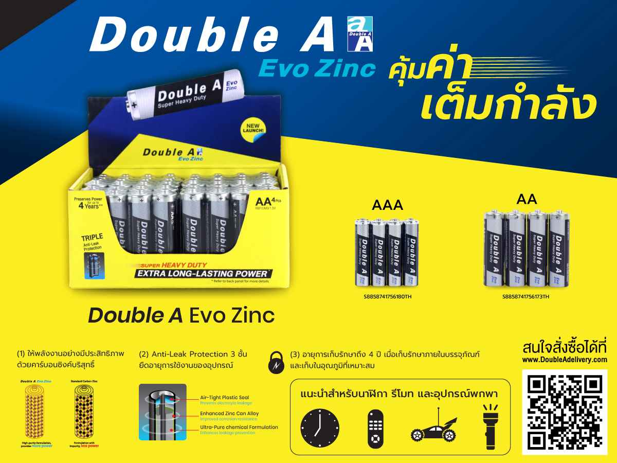 ดั๊บเบิ้ล เอ เปิดตัวผลิตภัณฑ์ใหม่ในกลุ่มเ...