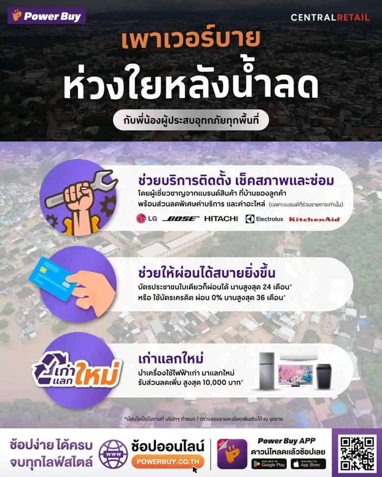 เพาเวอร์บาย ในเครือเซ็นทรัล รีเทล ห่วงใยผ...