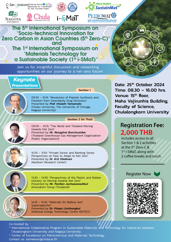 เชิญร่วมงาน Zero-C &amp; i-SMaT ฟัง TGO - KResearch - Innovation Group มุ่งสู่ Net Zero